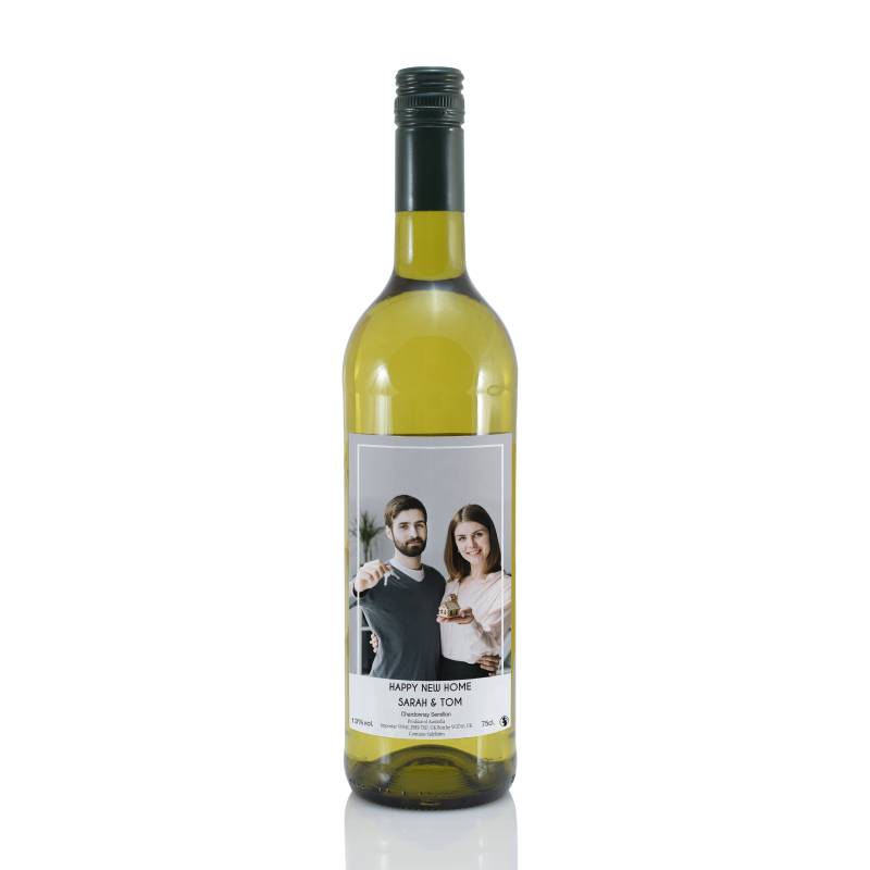 Personalised Photo Upload White Wine