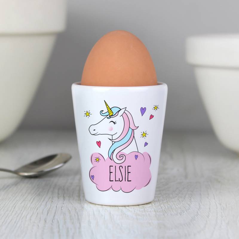 Personalised Unicorn Egg Cup